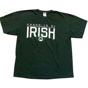 Proud to Be Irish Graphic T-Shirt Green Gildan Heavy Cotton XL